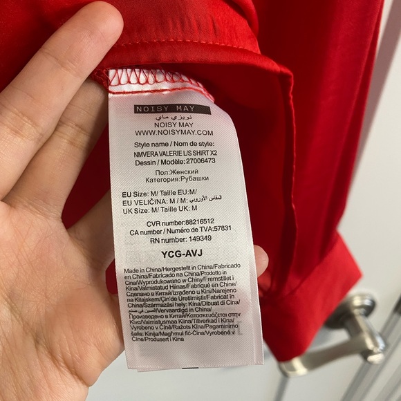 NOISY MAY Slit Top in Blood Orange (BRAND NEW) - Picture 6 of 9